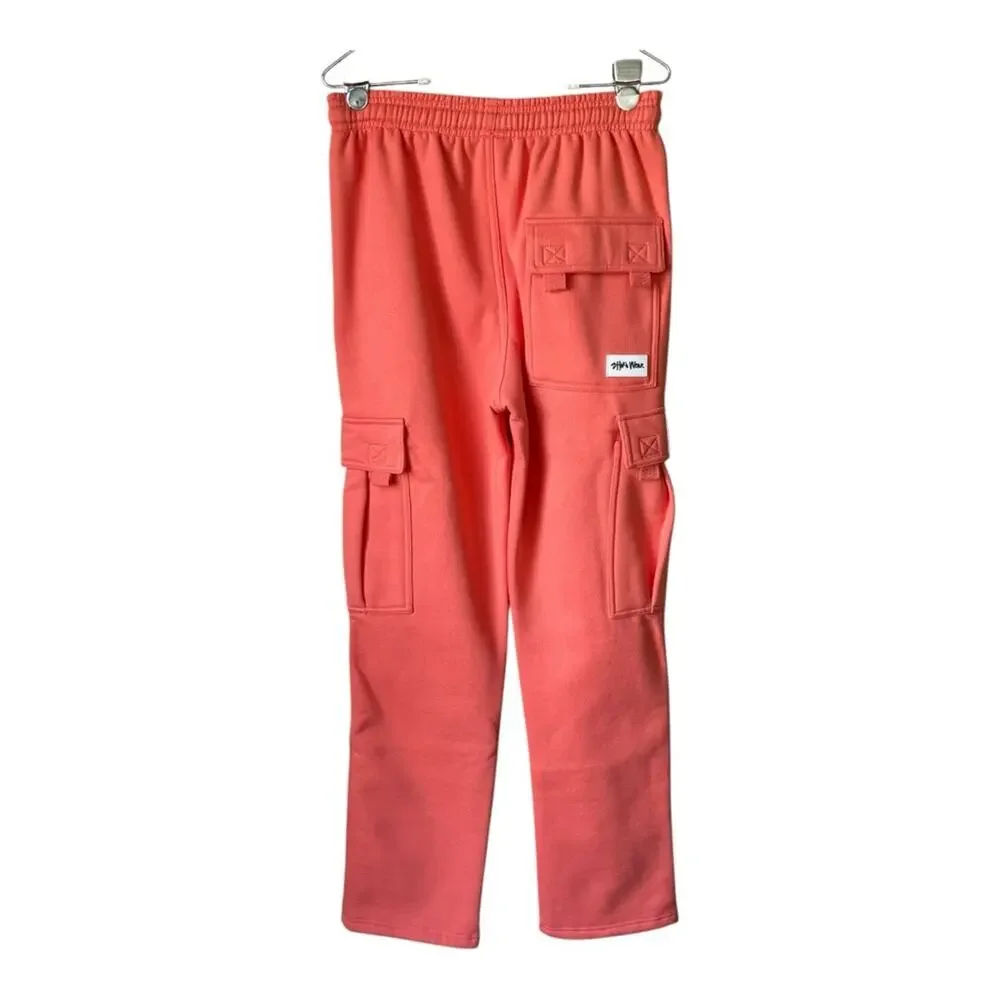 Shaka Wear NWT Peach Fleece Cargo Sweats Size Small